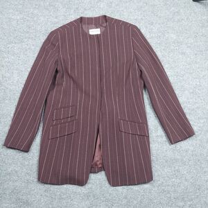 Emanuel Ungaro Blazer womens 12 red pinstripe vintage workwear professional